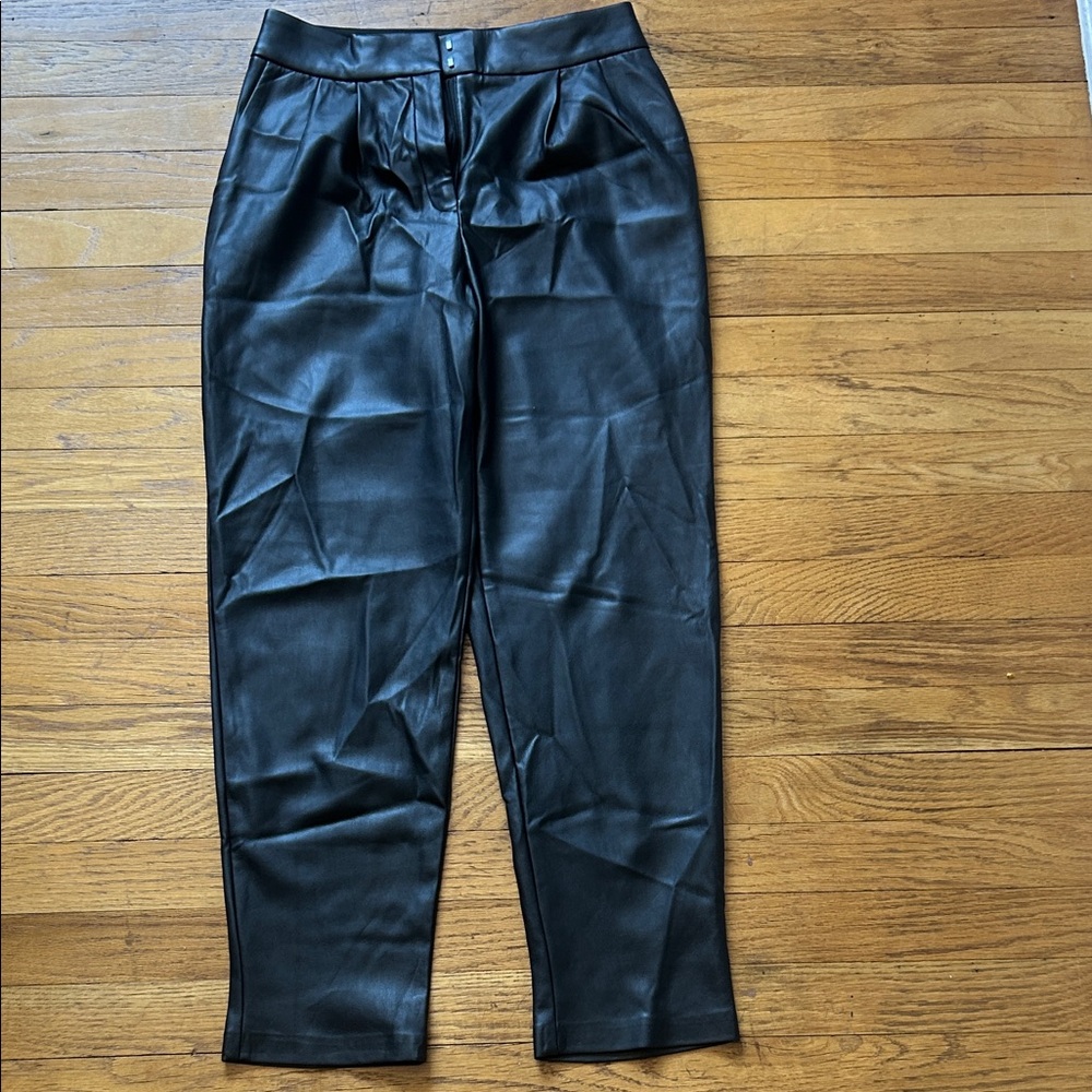 Express Black Faux Leather Women's Dress Pants